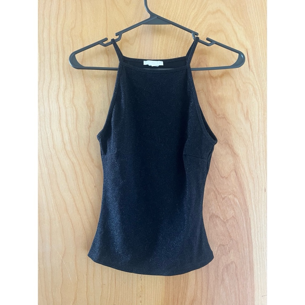 Sparkly Black Sleeveless Top